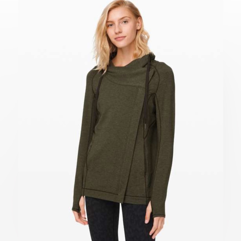 Lululemon Coast Easy Wrap Heathered Dark Olive size 2